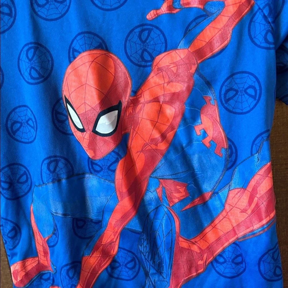 Blue Spider-Man Graphic T-Shirt 7